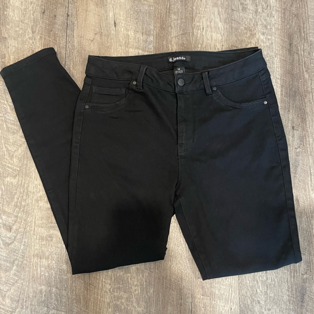 D Jeans Black Jeggins Sz 14 EUC